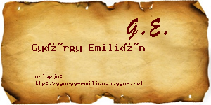 György Emilián névjegykártya
